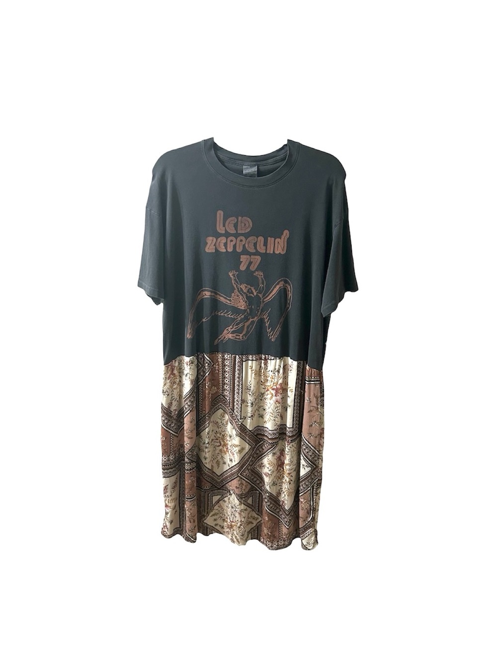 One of a Kind Upcycled Led Zeppelin Graphic Dress